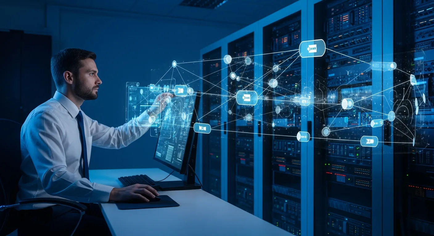 Visualizing advanced AI security protocols for autonomous agents in a secure enterprise environment.