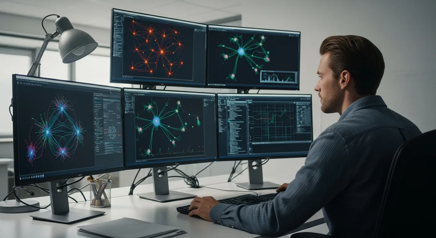 A professional developer analyzing the best open-source LLMs in 2026 on a high-tech digital workspace.