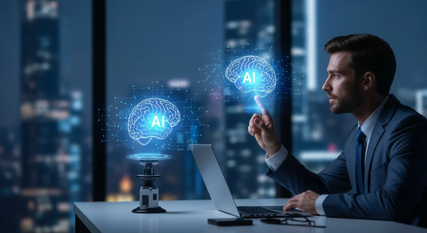 A conceptual comparison of GPT-5 vs Google Gemini Advanced showing futuristic AI neural network nodes in a data center.