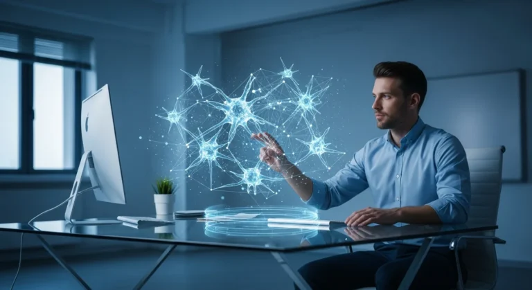 A conceptual visualization of how artificial intelligence defined in 2026 shapes futuristic computing and neural networks.