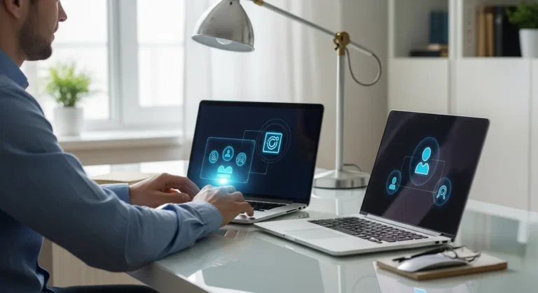 A professional analyzing software to determine which artificial intelligence app is the best for a 2026 workflow.