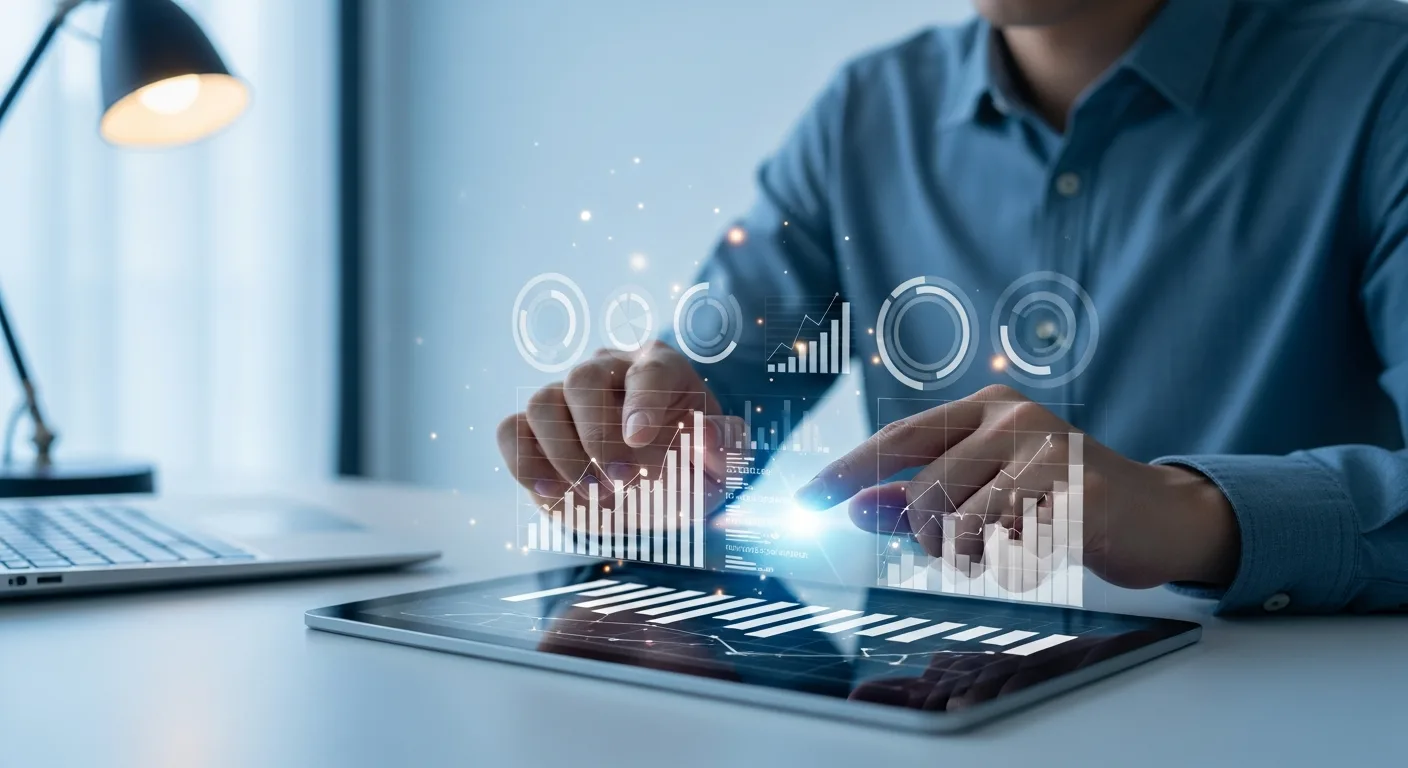 A digital interface displaying market data to determine which artificial intelligence stock is best for a portfolio.