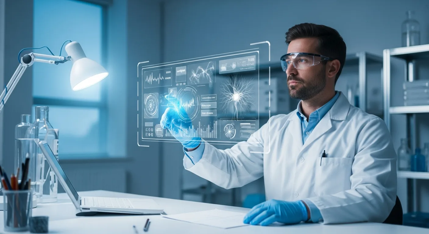 A digital medical interface representing the WHO artificial intelligence definition for 2026 global health.