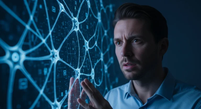 A conceptual visual explaining why artificial intelligence is dangerous for humans and its risks in 2026.